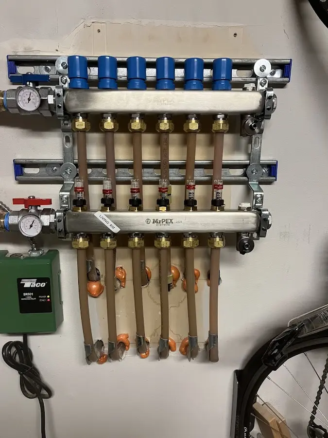 Plumber performing Gas Leak Detection at a residential property in Elgin